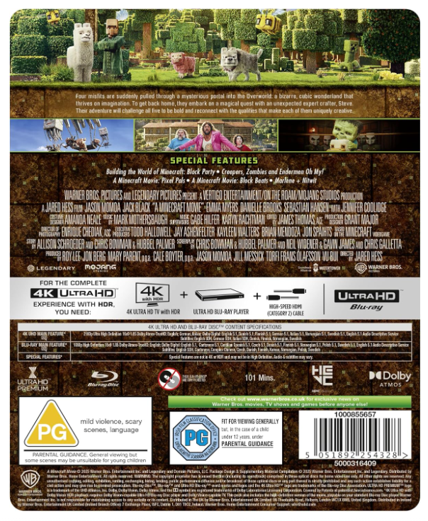 MINECRAFT MOVIE A UHD/STLBK PRTL