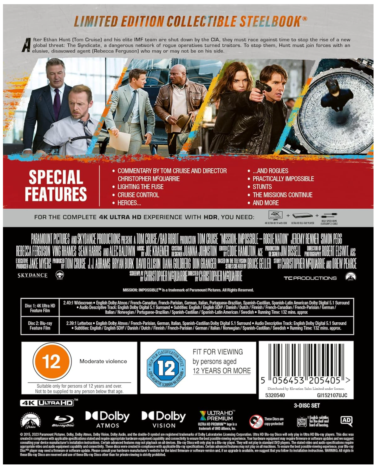 MISSION IMPOSSIBLE ROGUE NATION UHD BD STEELBK