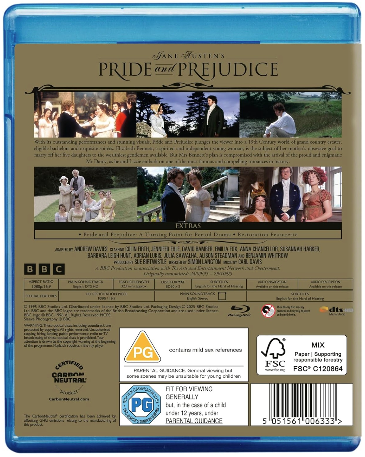 Pride and Prejudice Blu-Ray - PRE-ORDER 18 August 2025