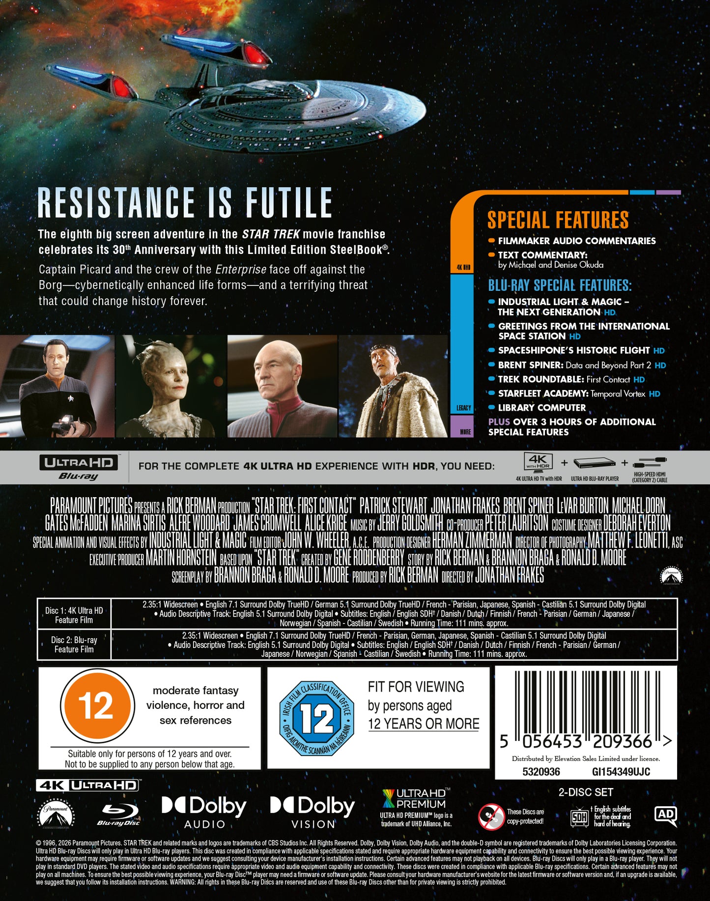 Star Trek: First Contact 30th Anniversary SteelBook - PRE-ORDER-12-OCTOBER-2026