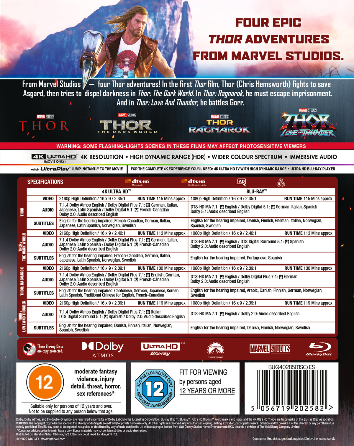 Marvel Studios' Thor: 4 Movie Collection - Pre-order-16-November-2026