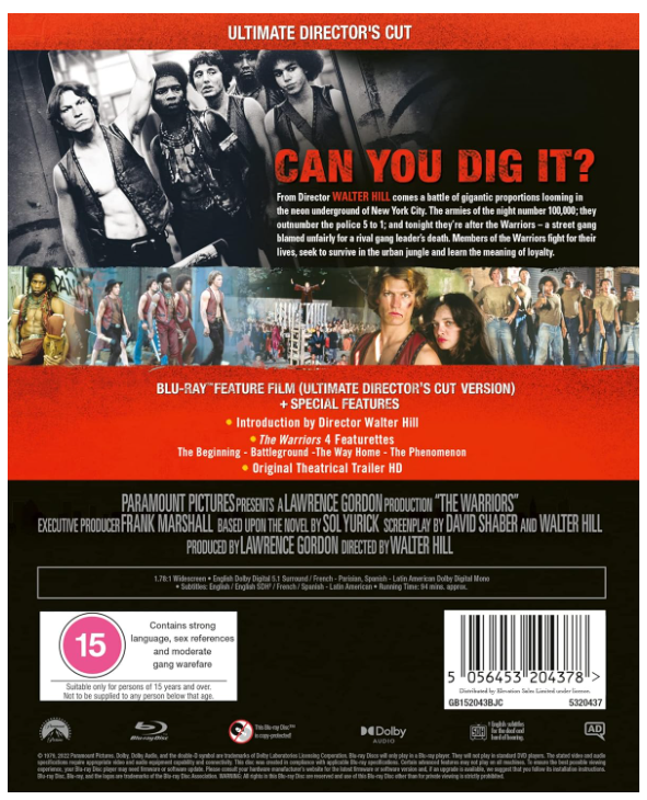 THE WARRIORS BD STEELBOOK
