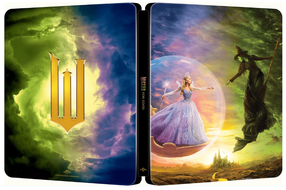 Wicked: For Good 4K UHD & Blu-Ray Steelbook - PRE-ORDER Q1 TBC